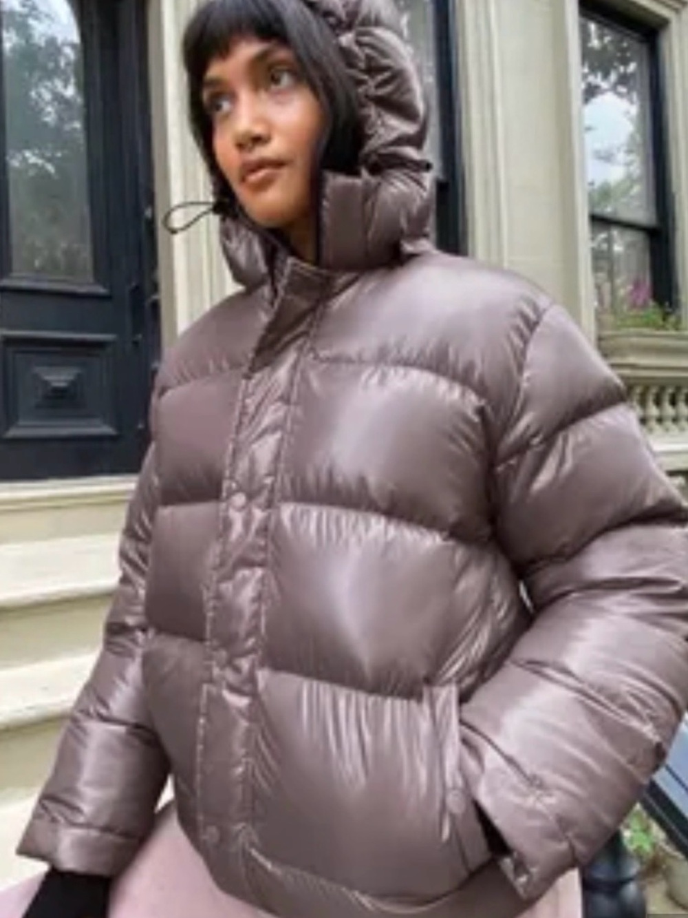 Aritizia Super Puff Jacket Taupe XS